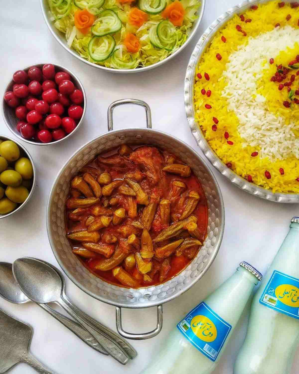 انواع غذا با بامیه سبز چی درست کنیم