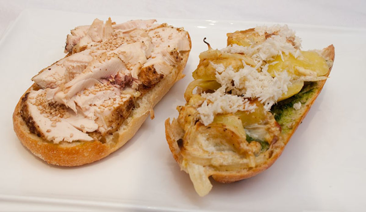 لقمه مدرسه مرغ و سیب زمینی