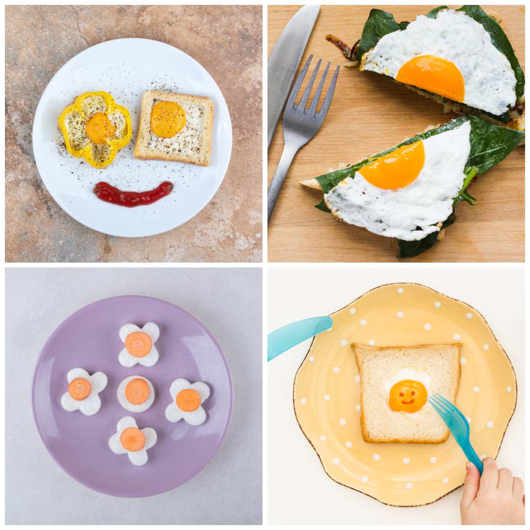 تزیین لقمه تخم مرغ برای مدرسه