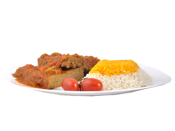 چلو کباب تابه ای با دوغ ( ویژه دبستان )