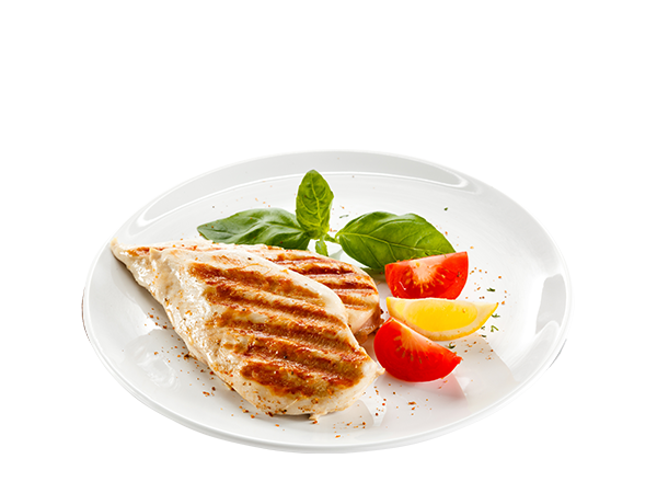 خوراک مرغ گریل و سبزیجات با دوغ ( ویژه دبستان )